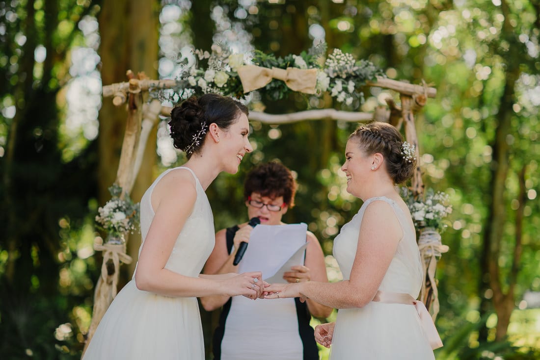 Brides emotional & happy during wedding ceremony