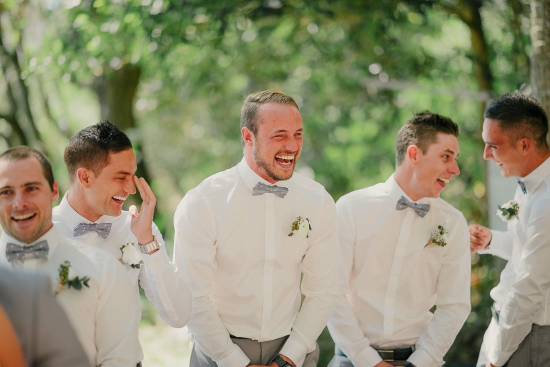 great groomsman reaction during ceremony